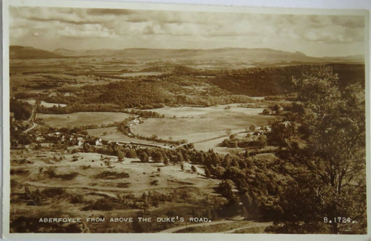 Old Postcard of Aberfoyle From Above The Duke's Road 1961 - Ref : 1042
