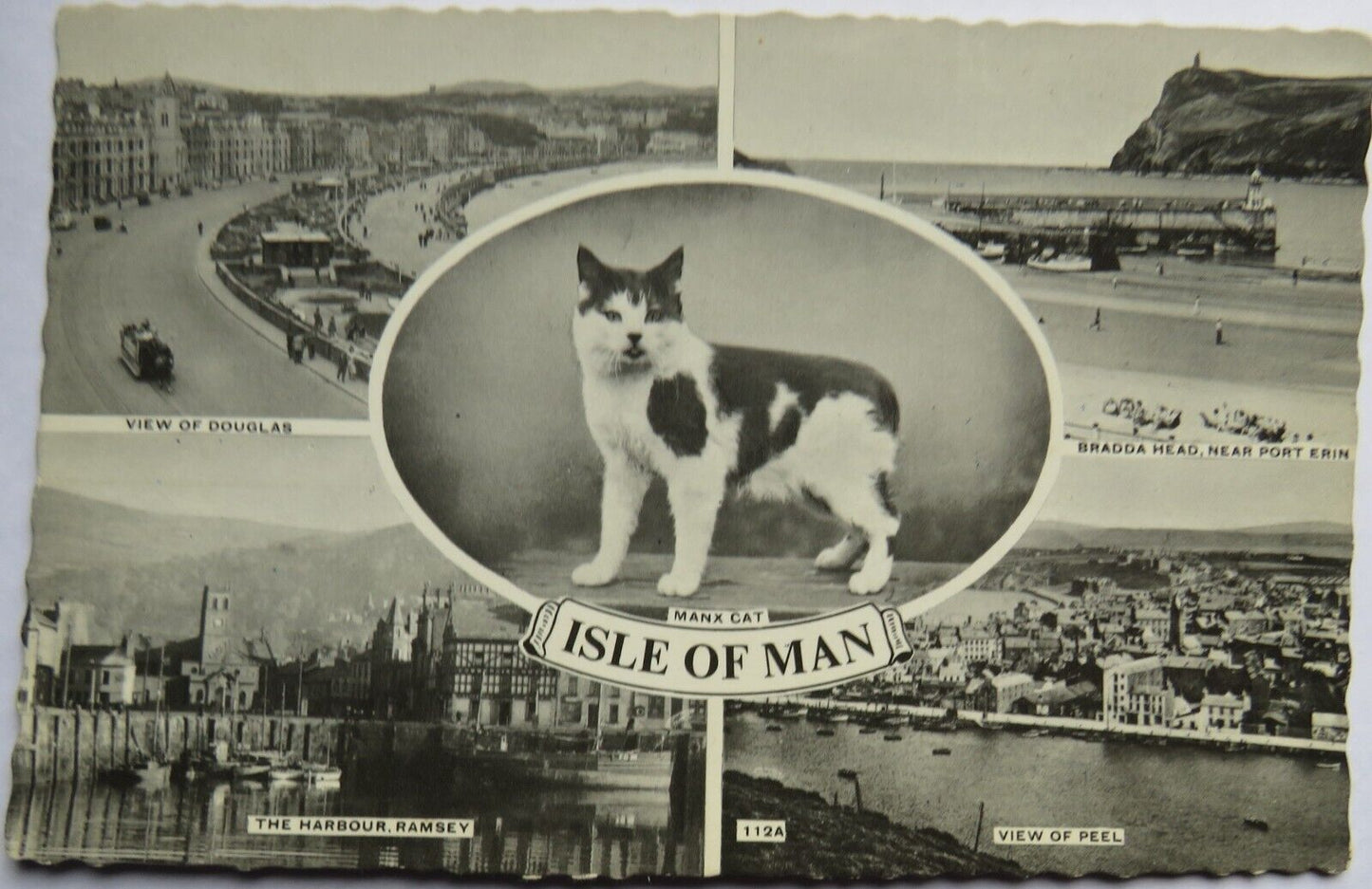 Old Multiview postcard of Isle of Man, 1961