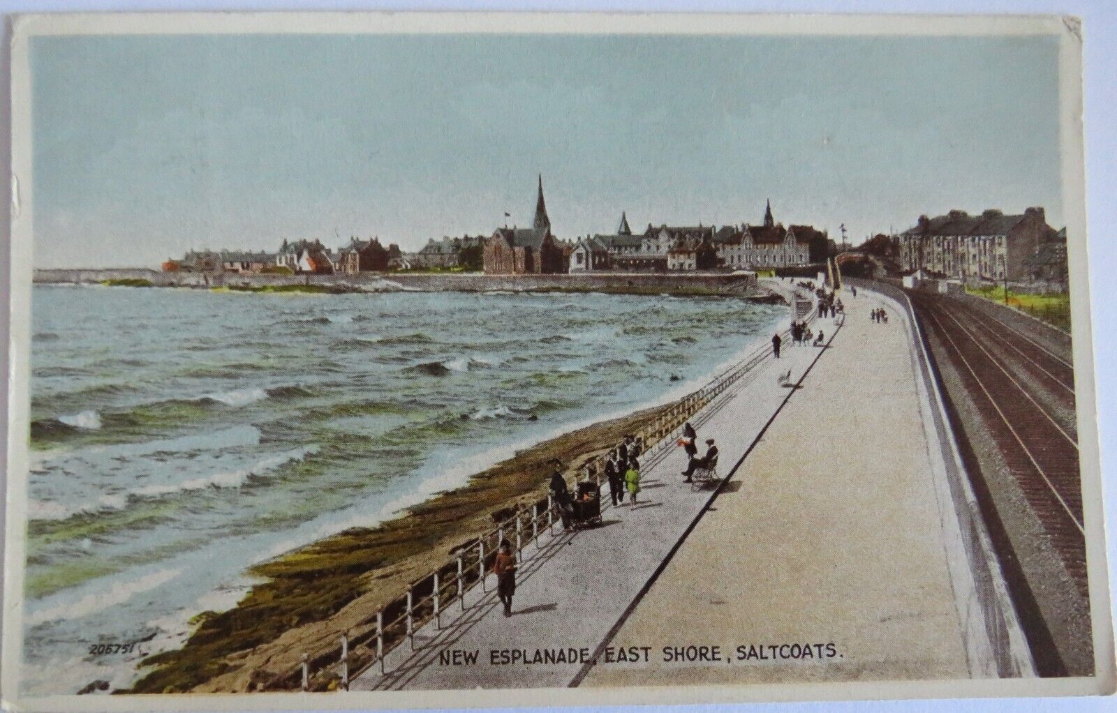 Old Postcard of New Esplanade, East Shore, Salcoats 1952  -  Ref : 1024