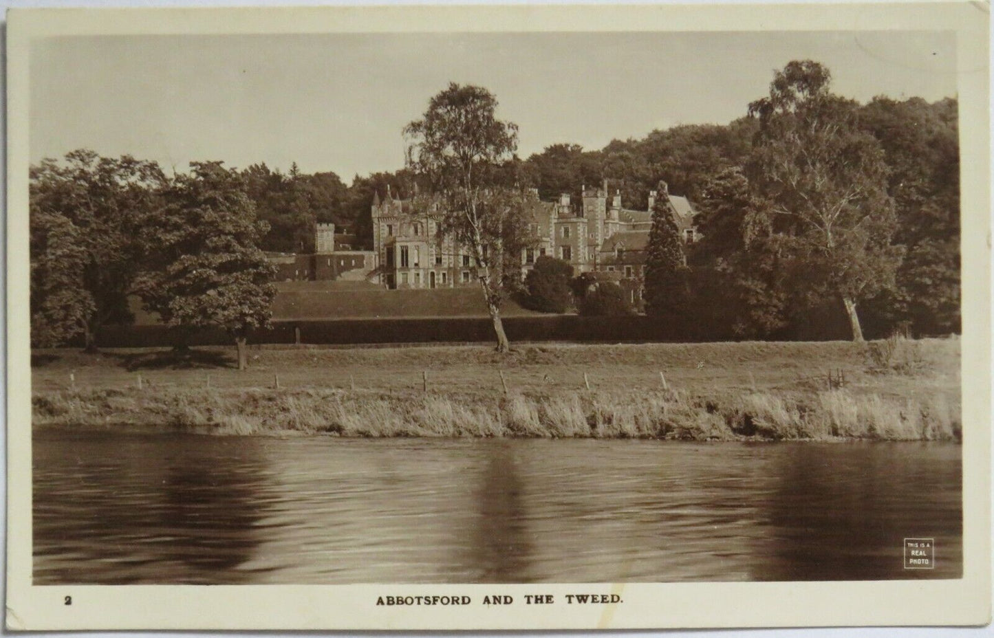 Old Postcard of Abbotsford and the Tweed 1927  - Ref : 1010