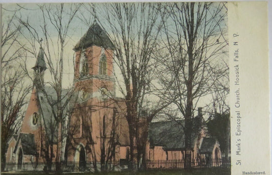 Old Postcard of St Mark's Episcopal Church, Hoosick Falls - Ref : 1041