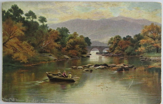 Old Postcard of The Old Weir Bridge killarney - Ref : 1016