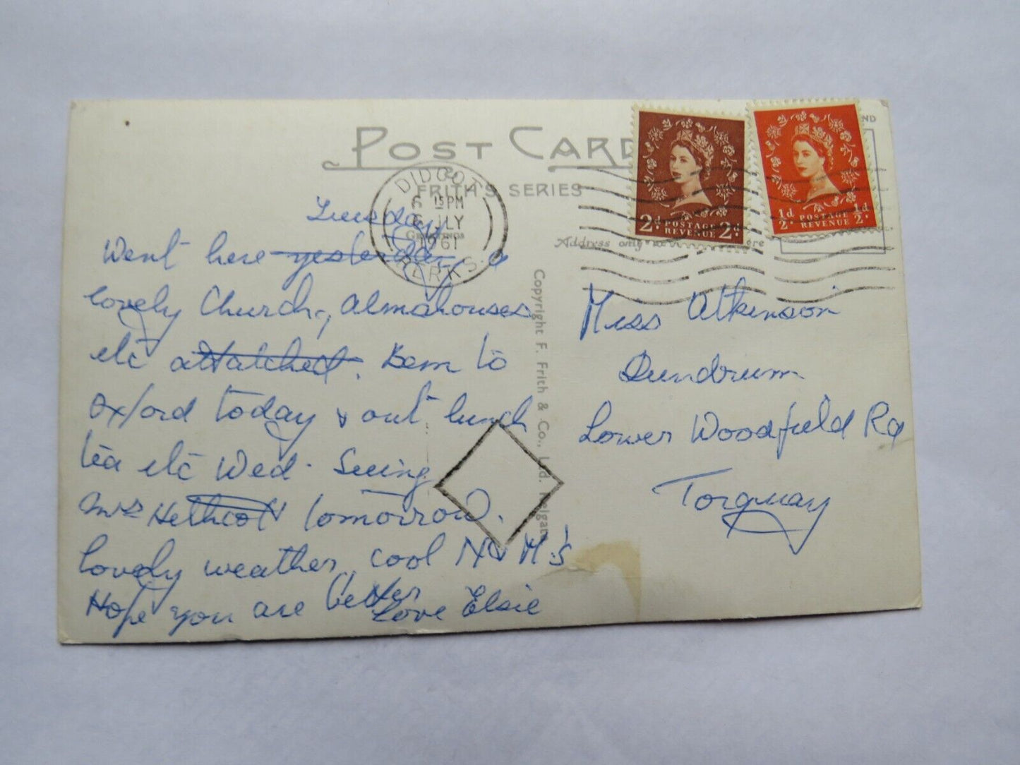 Old Postcard of Church of St.Mary The Virgin, Ewelme 1961