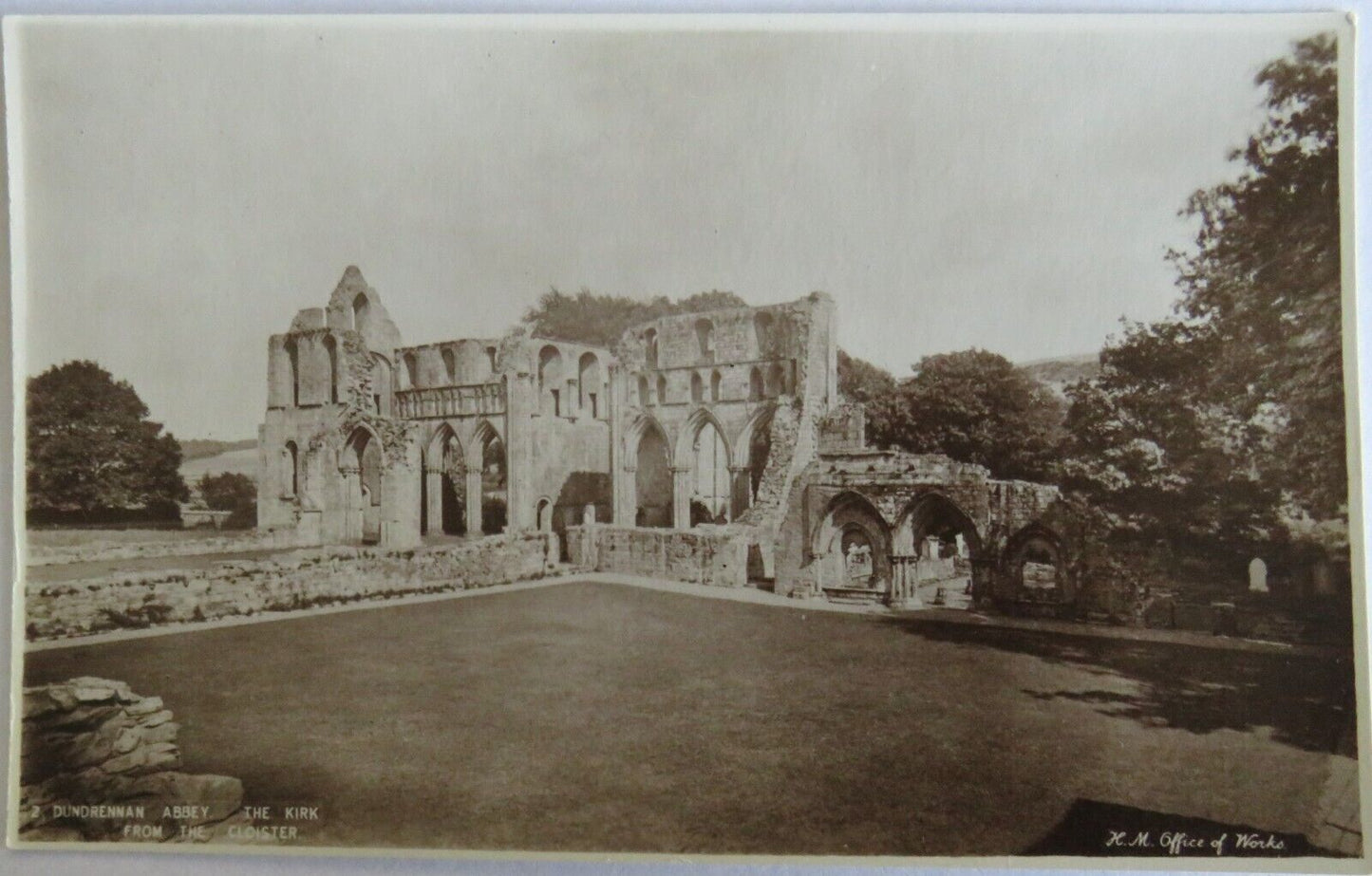 Old Postcard of Dundrennan Abbey From The Cloister - Ref : 1028