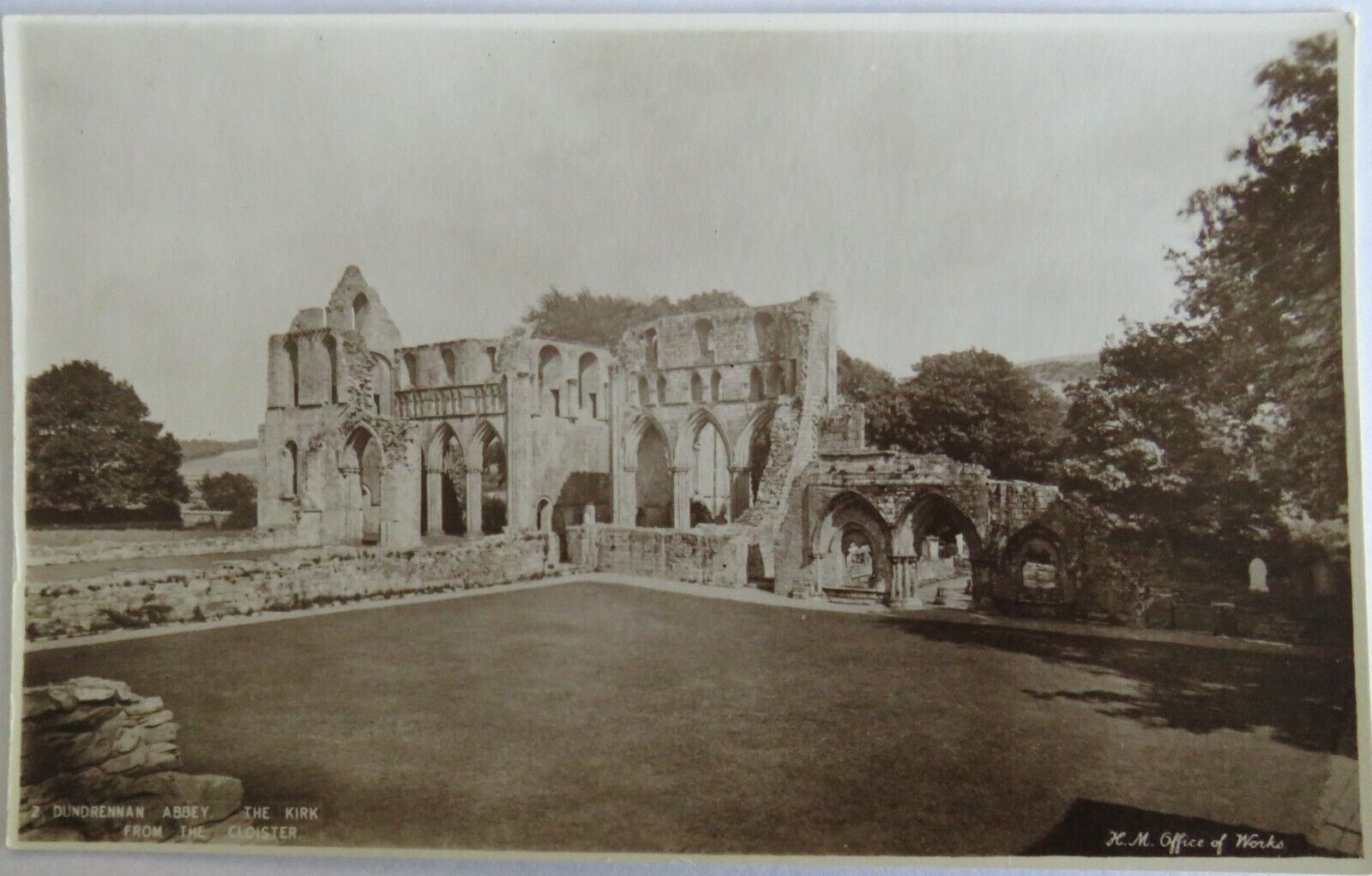 Old Postcard of Dundrennan Abbey From The Cloister - Ref : 1028