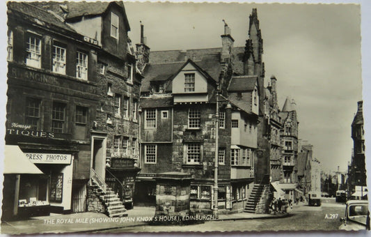 Old Postcard of The Royal Mile (Showing John Knox's House), Edinburgh, 1960