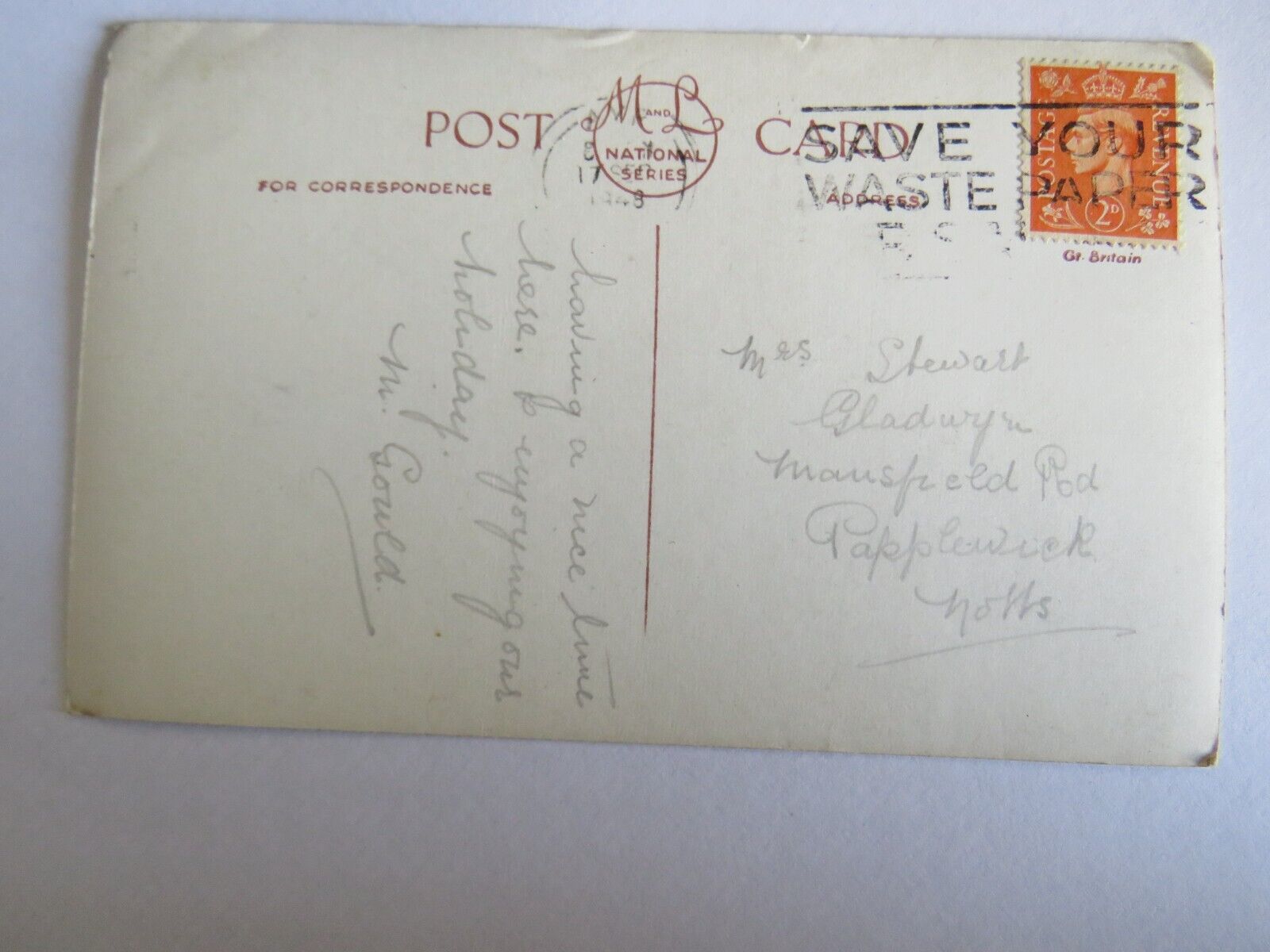 Old Postcard of Brig O'Doon and Tea Gardens, Ayr 1948  - Ref : 1029