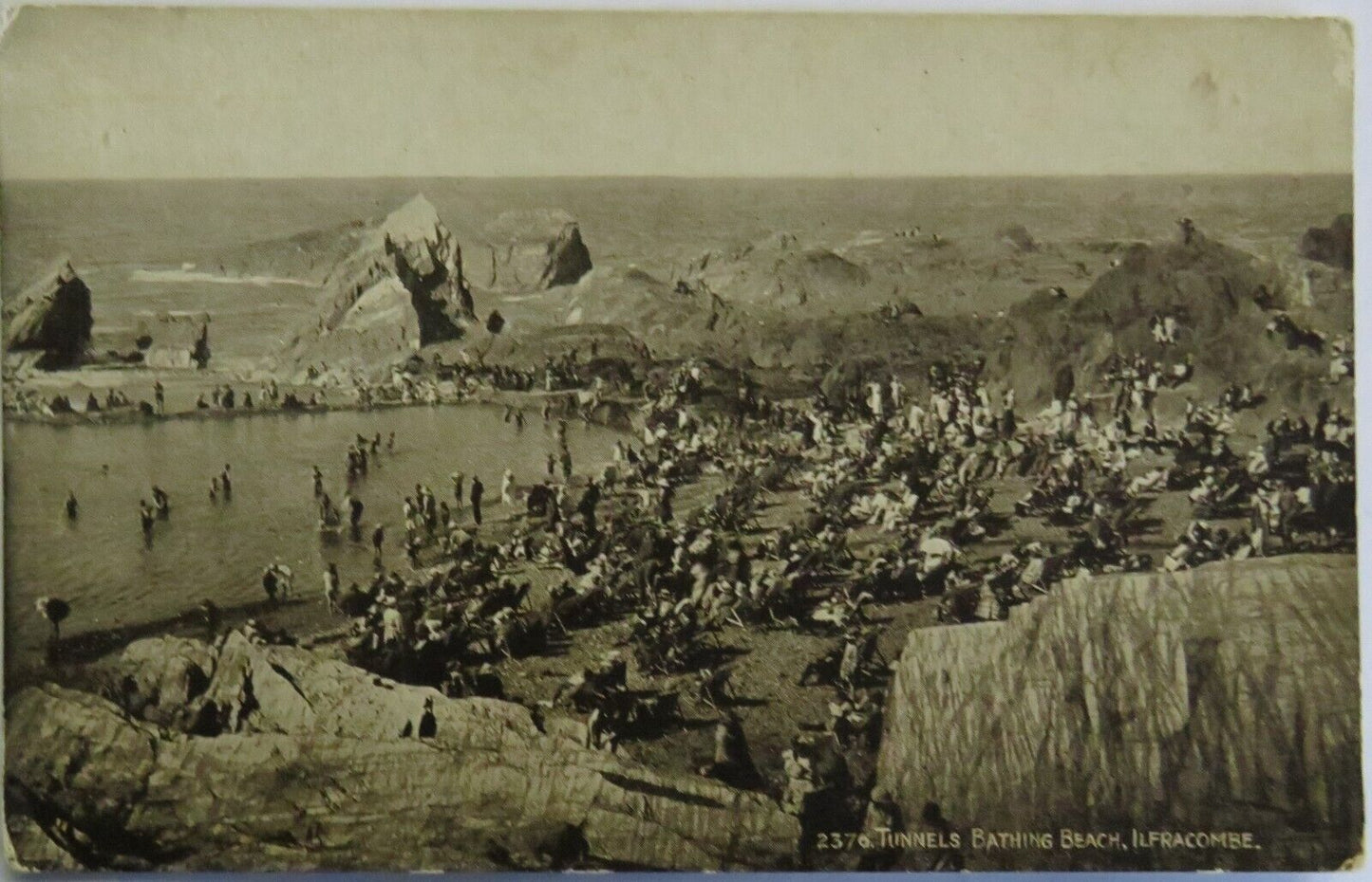 Old Postcard of Tunnels Bathing Beach, Ilfracombe  - Ref : 1036