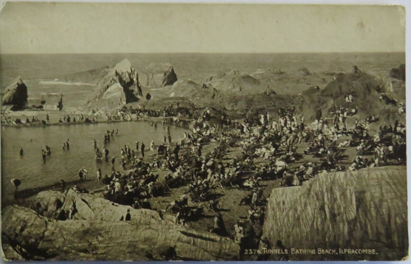Old Postcard of Tunnels Bathing Beach, Ilfracombe  - Ref : 1036