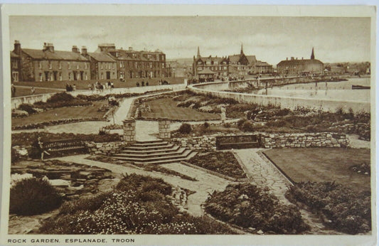 Old Postcard of Rock Garden, Esplanade, Troon - Ref : 1024