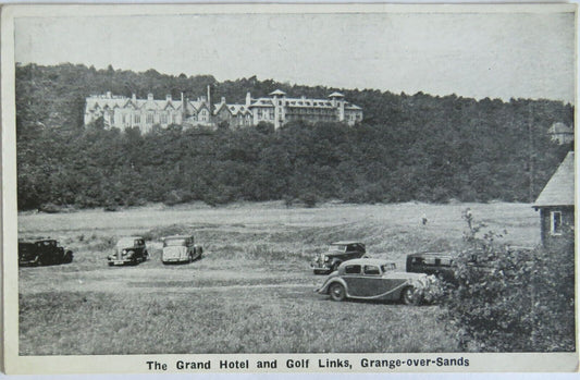 Old Postcard Of  The Grand Hotel and Gold Links, Grange-Over-Sands - Ref : 1001