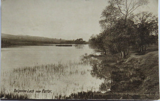 Old Postcard of Balgavies Loch Near Forfar 1917 - Ref : 1035