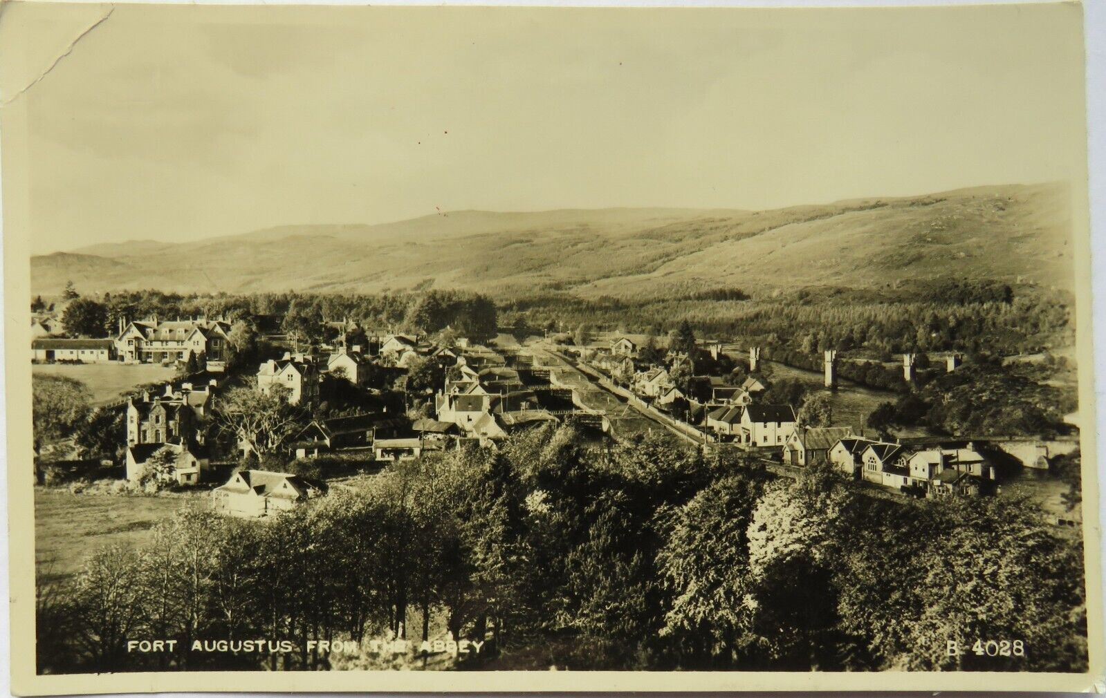 Old Postcard of Fort Augustus From The Abbey