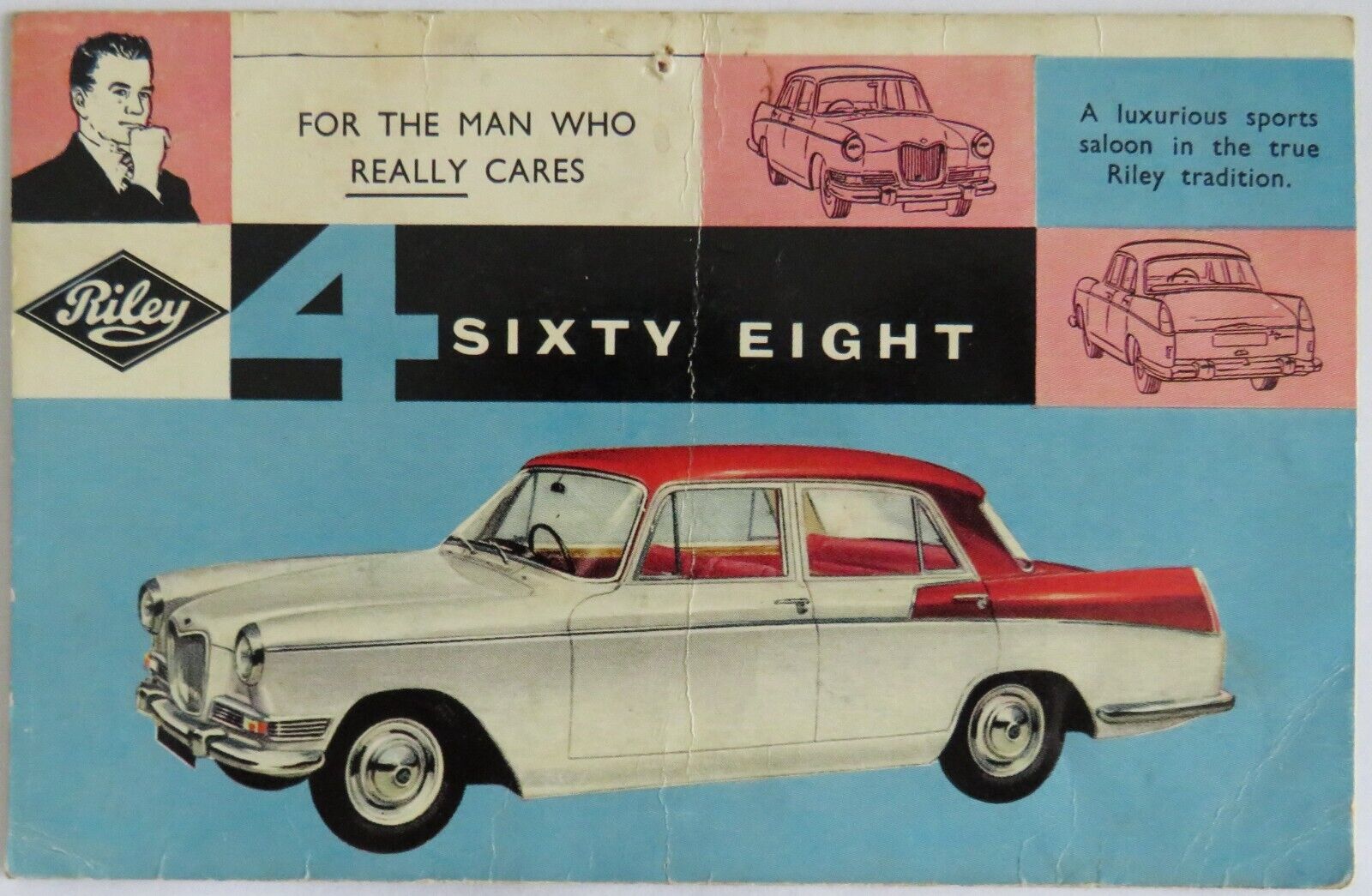 Old Postcard of The Riley 4 Sixty Eight For The Man Who Cares 1968 -  Ref : 1022