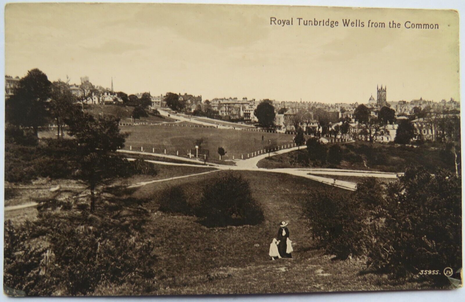 Old Postcard of Royal Tunbridge Wells From The Common