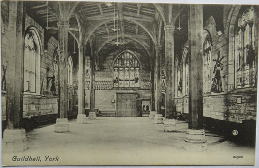 Old Postcard of Guildhall, York