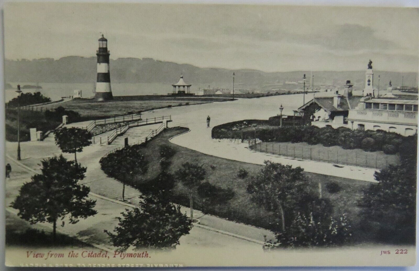 Old Postcard of View From The Citadel, Plymouth  - Ref : 1036