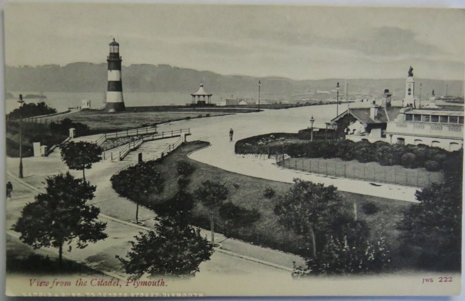 Old Postcard of View From The Citadel, Plymouth  - Ref : 1036