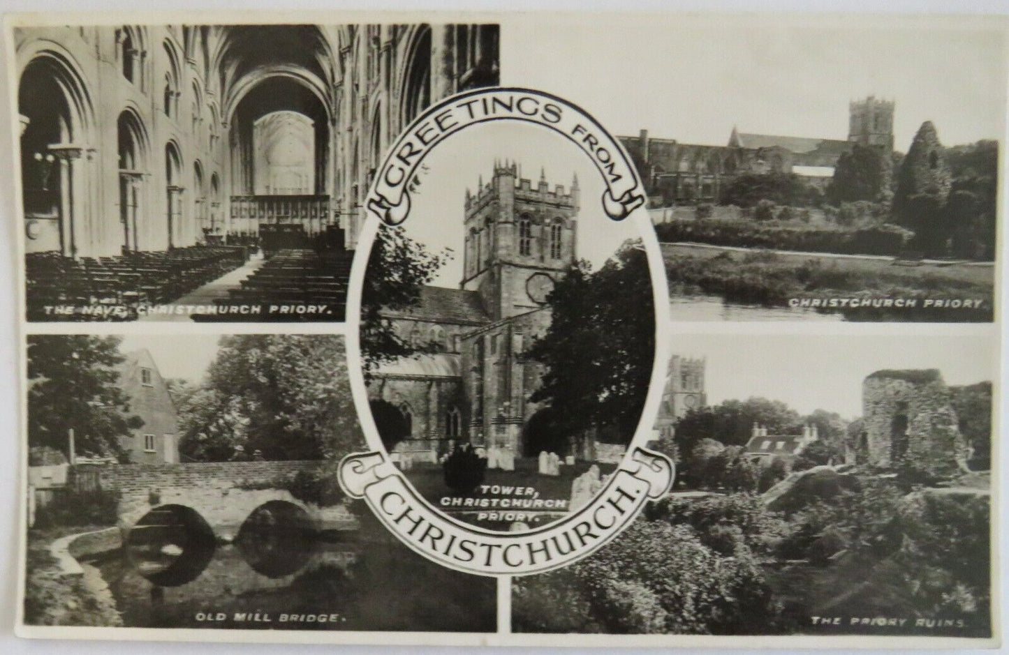 Old Postcard Greetings From Christchurch 1949  - Ref : 1016