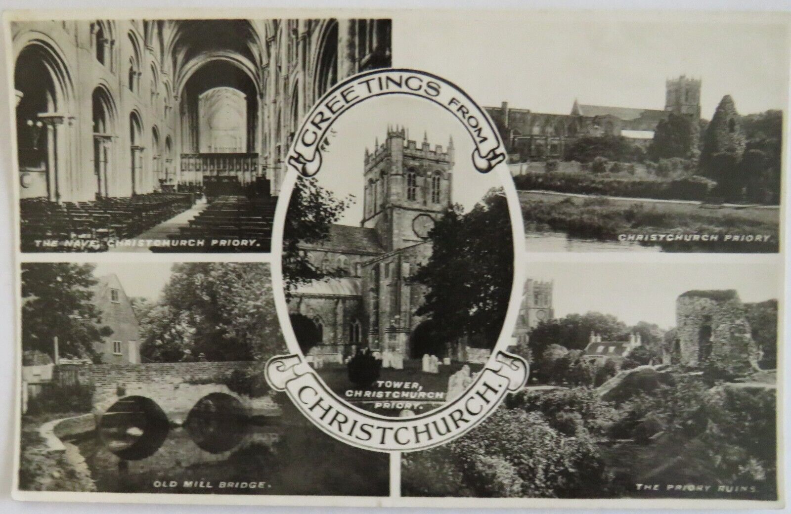Old Postcard Greetings From Christchurch 1949  - Ref : 1016
