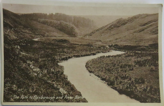 Old Postcard of The Path To Flaxborough and River Barle- Ref : 1037