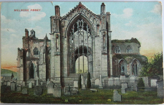 Old Postcard of Melrose Abbey  - Ref : 1029