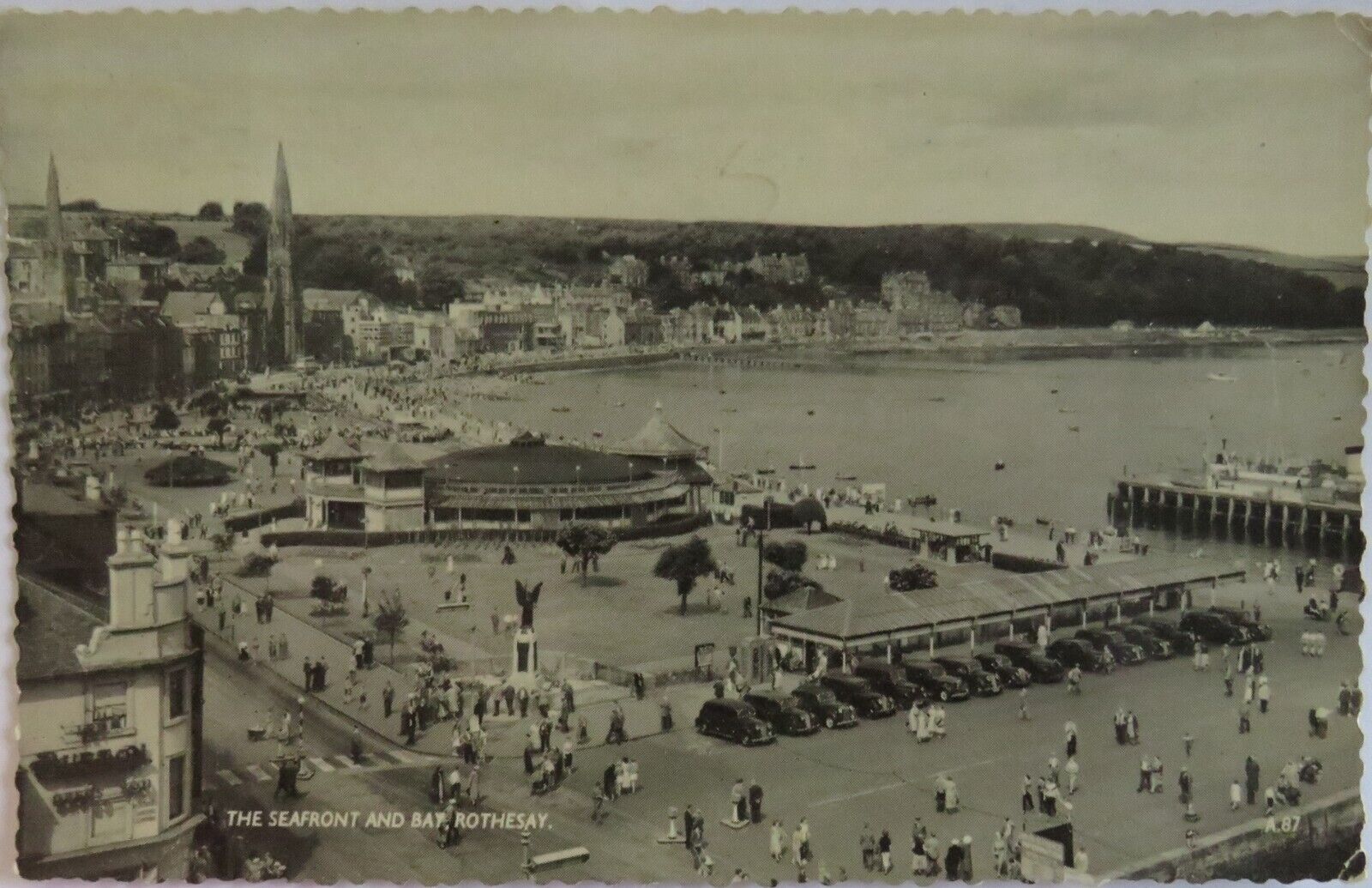 Old Antique Postcard of The Seafront and Bay Rothesay 1962 - Ref : 1038