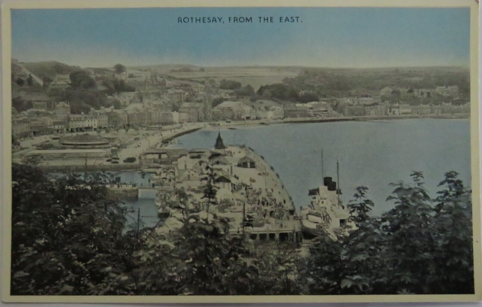 Old Antique Postcard Of Rothesay From The East - Ref : 1040