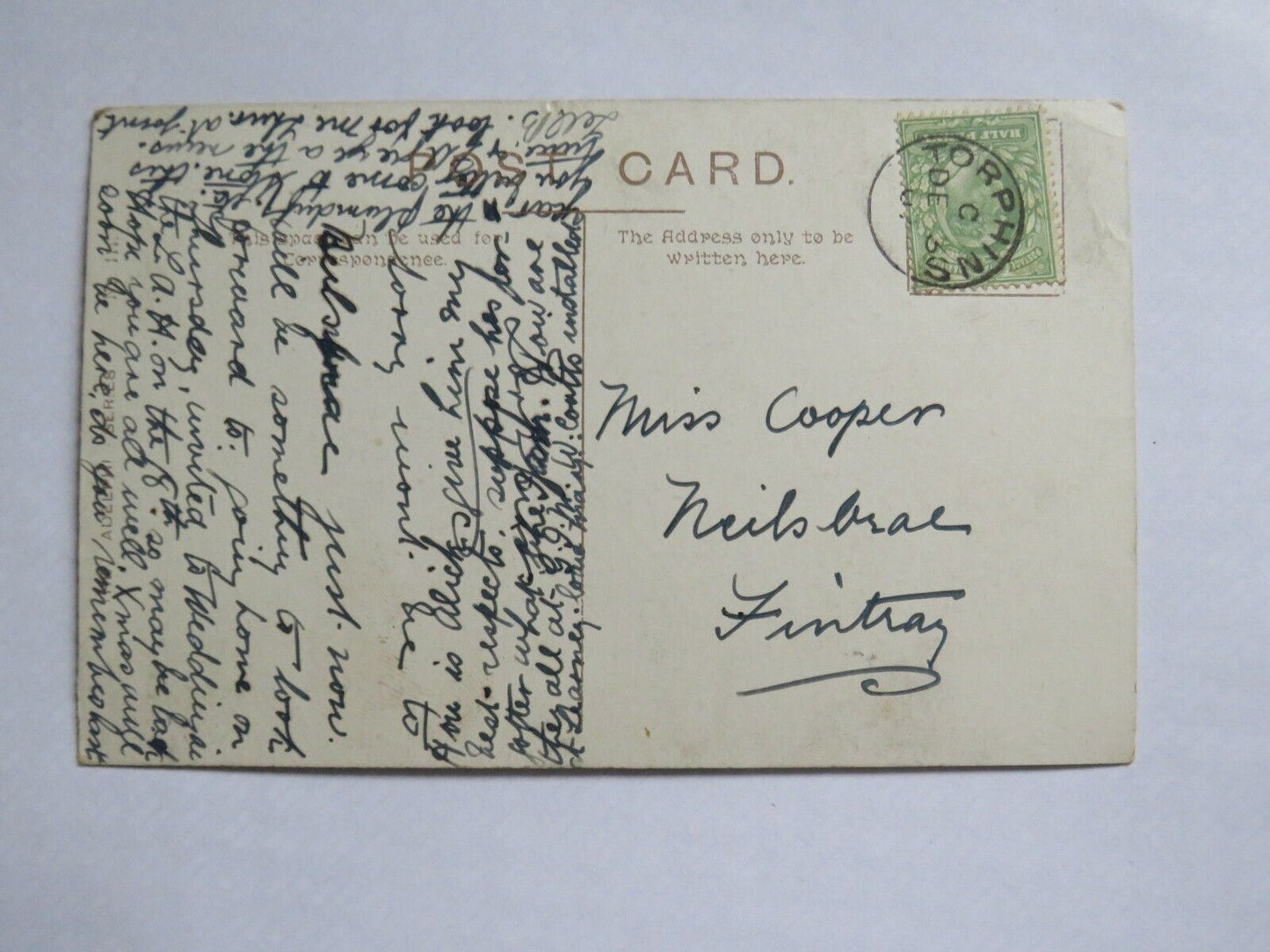 Old Postcard of The Dee Near Kincardine O.Neil 1909 - Ref : 1010