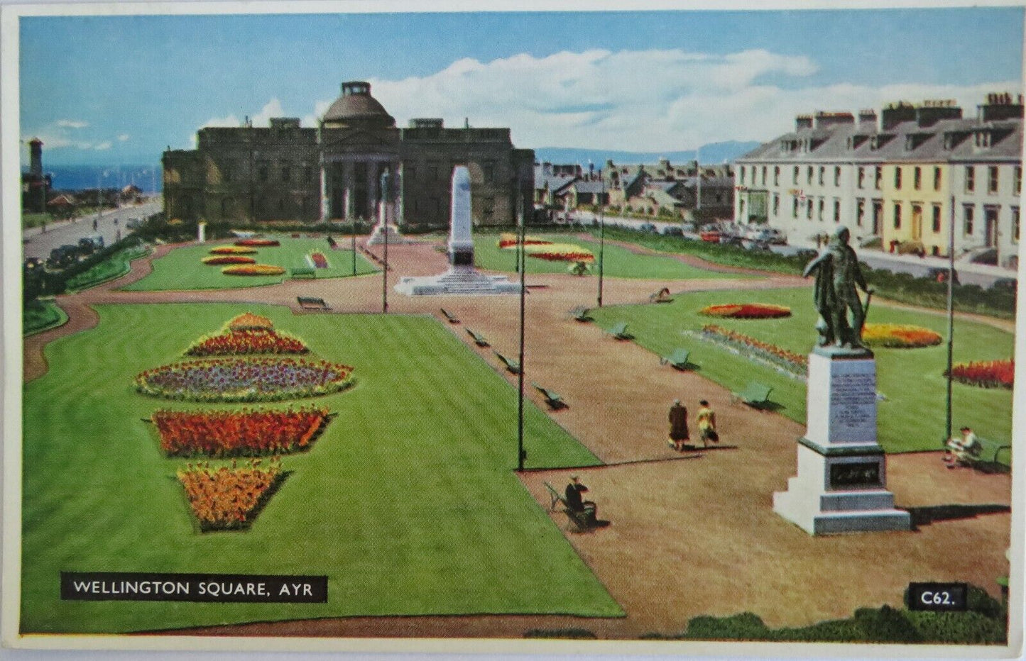 Old Postcard of Wellington Square, Ayr - Ref : 1024