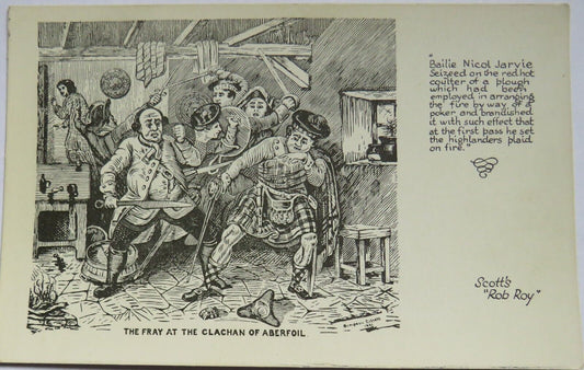 Old Postcard of The Fray At The Clachan of Aberfoil