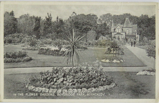 Old Postcard In The Flower Gardens, Beveridge Park, Kirkcaldy  - Ref : 1022