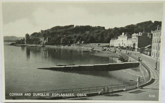 Old Postcard of Corran and Dunollie Esplanades, Oban  - Ref : 1005