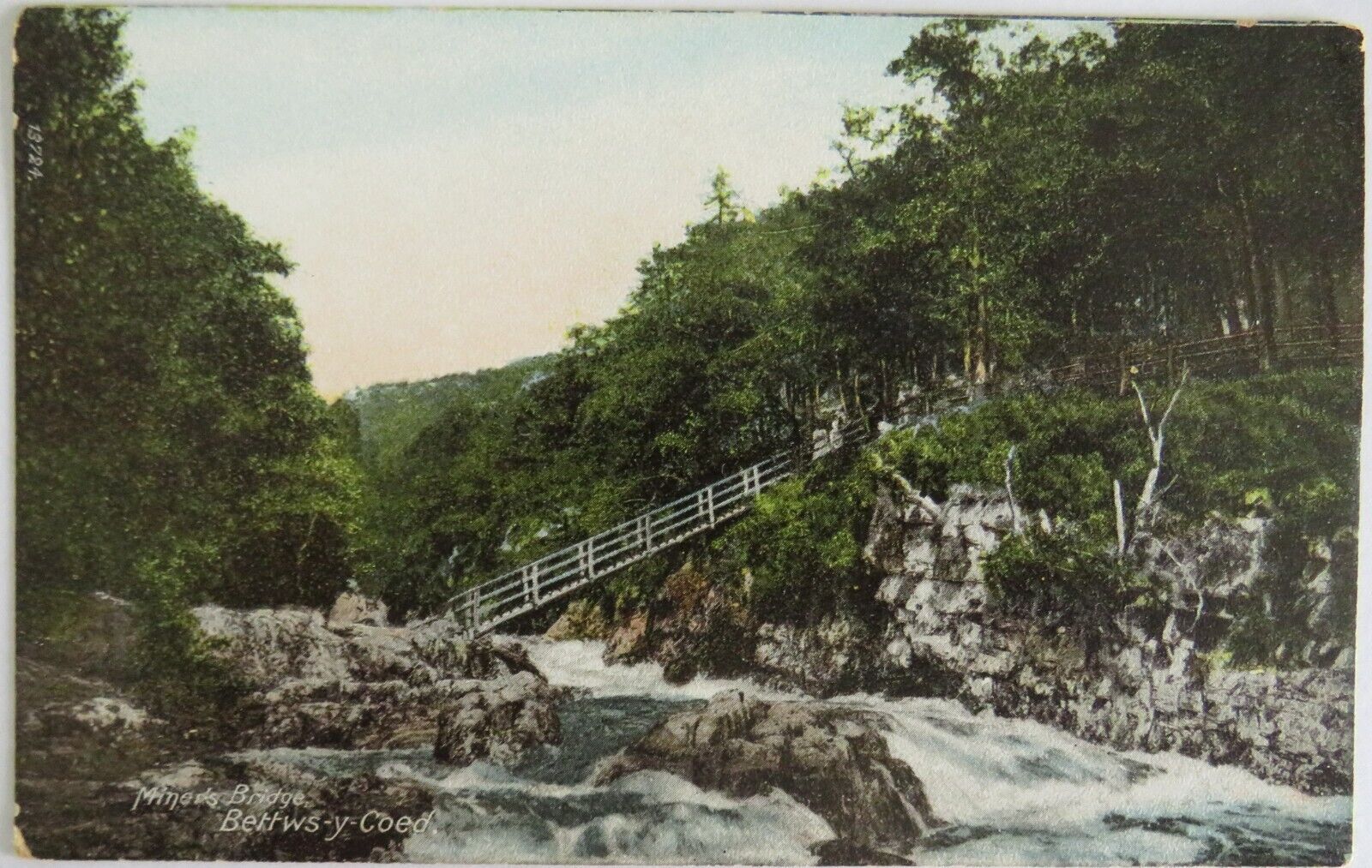 Old Postcard of Miners Bridge, Bettws-Y-Coed   - Ref : 1016