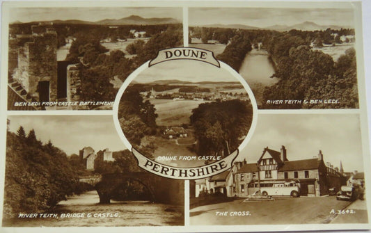 Old Multiview Postcard of Doune, Perthshire