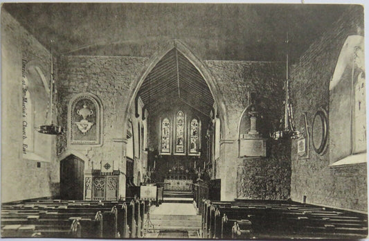 Old Postcard of Interior of St Martin's Church East - Ref : 1036