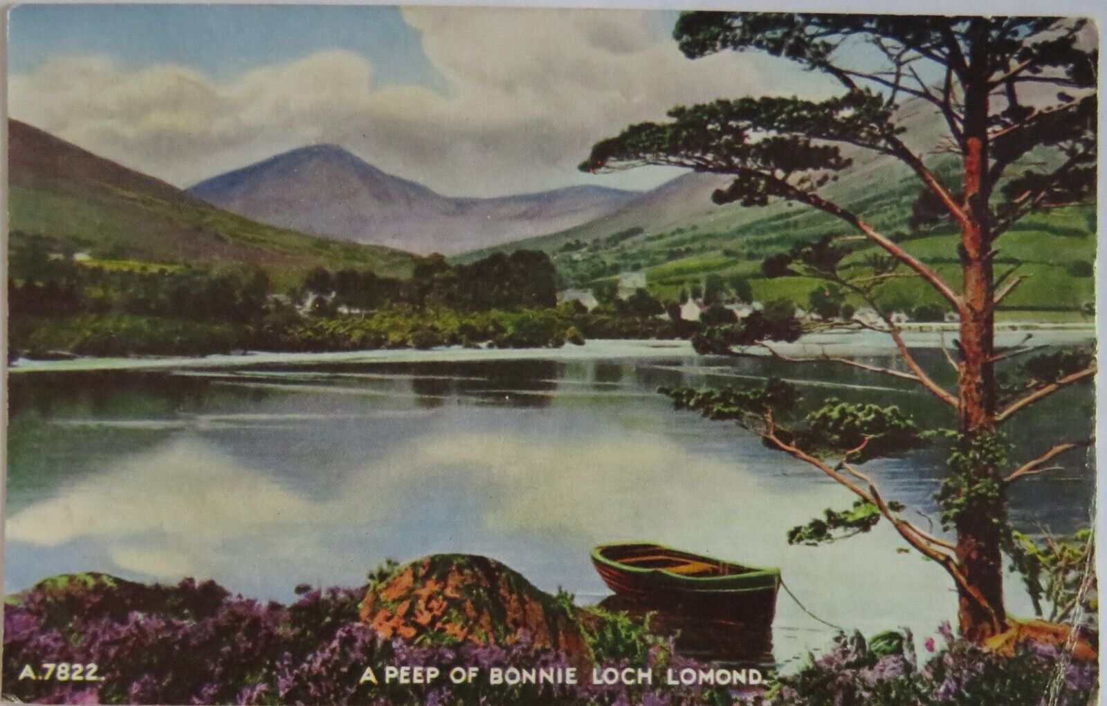 Old Antique Postcard of A Peep of Bonnie Loch Lomond 1953 - Ref : 1039