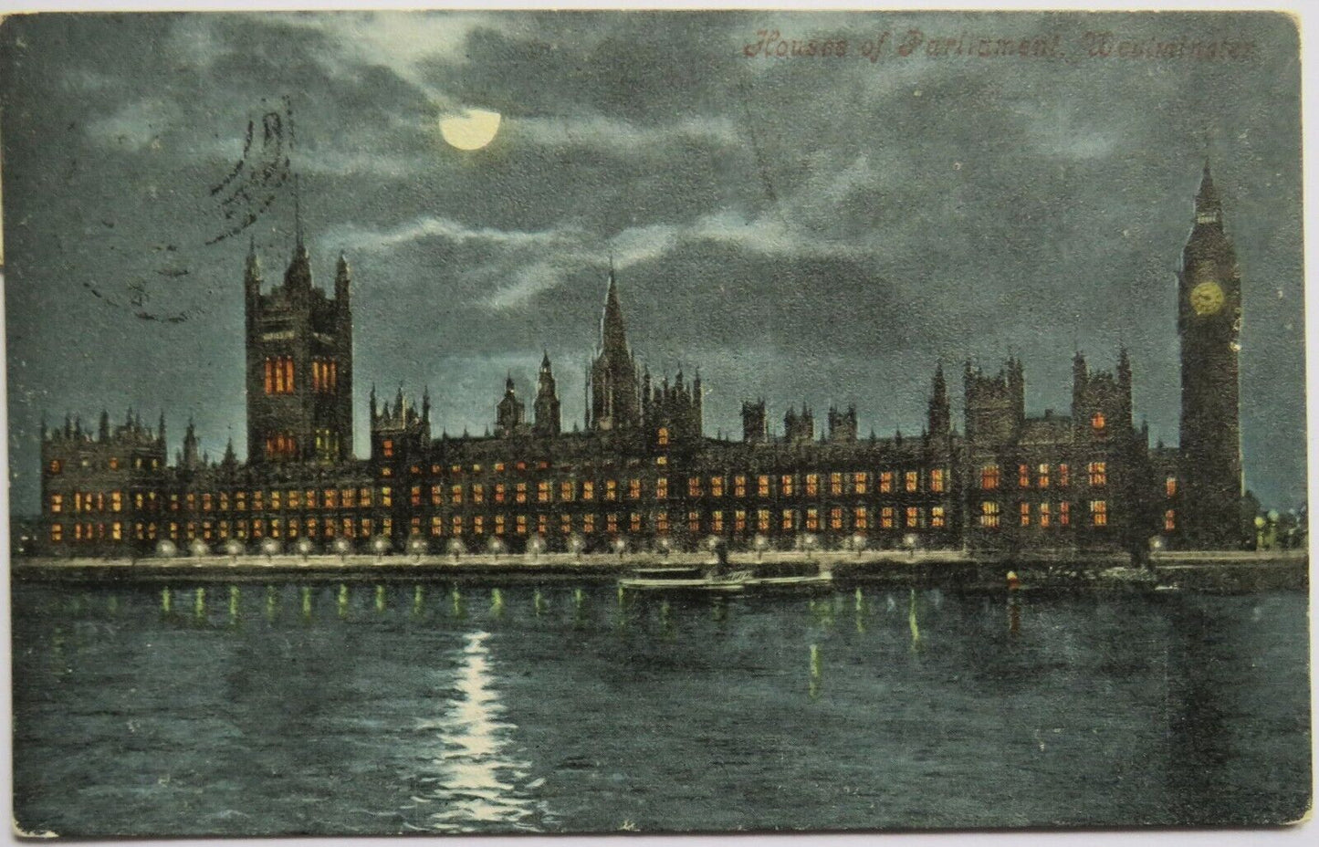 Old Postcard of Houses of Parliament Westminster 1903 - Ref : 1034