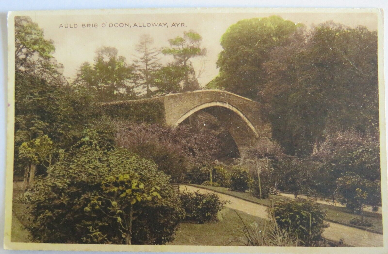 Old Postcard of Auld Brig O'Doon, Alloway, Ayr - Ref : 1029