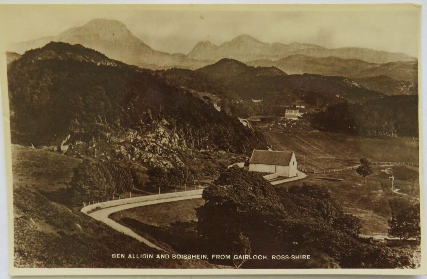 Old Postcard of Ben Alligin and Bosbhein, From Gairloch, Ross-Shire - Ref : 1002