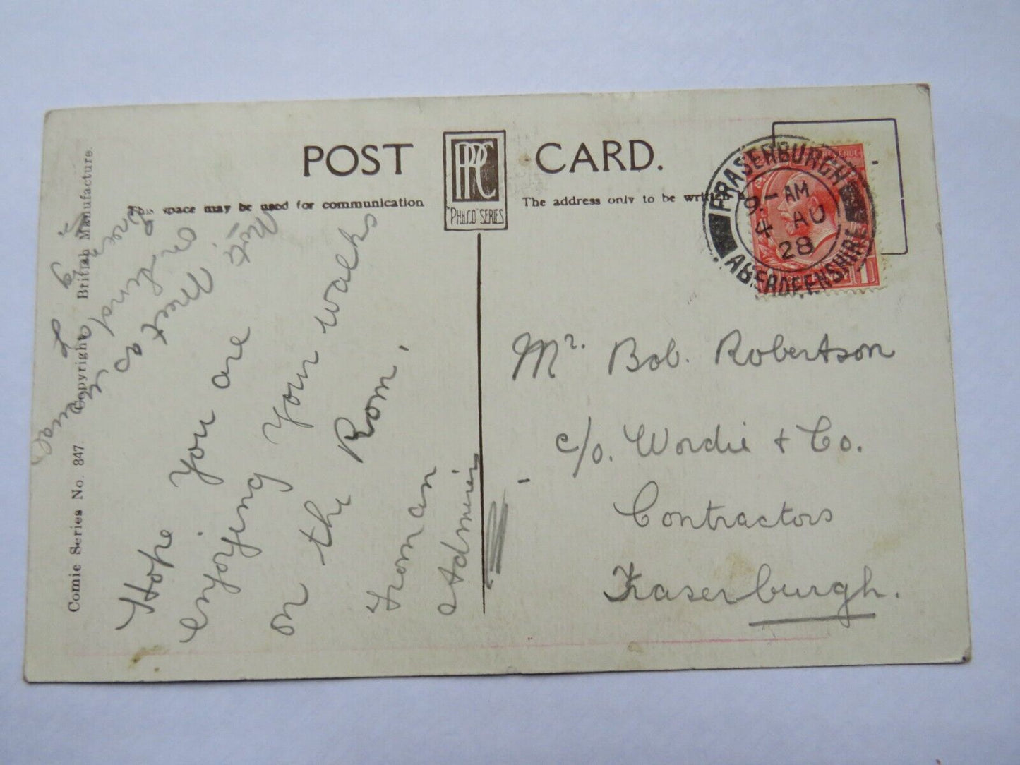 Old Comical Postcard 1928  "Have I Clicked Yet? Comic Series No. 847