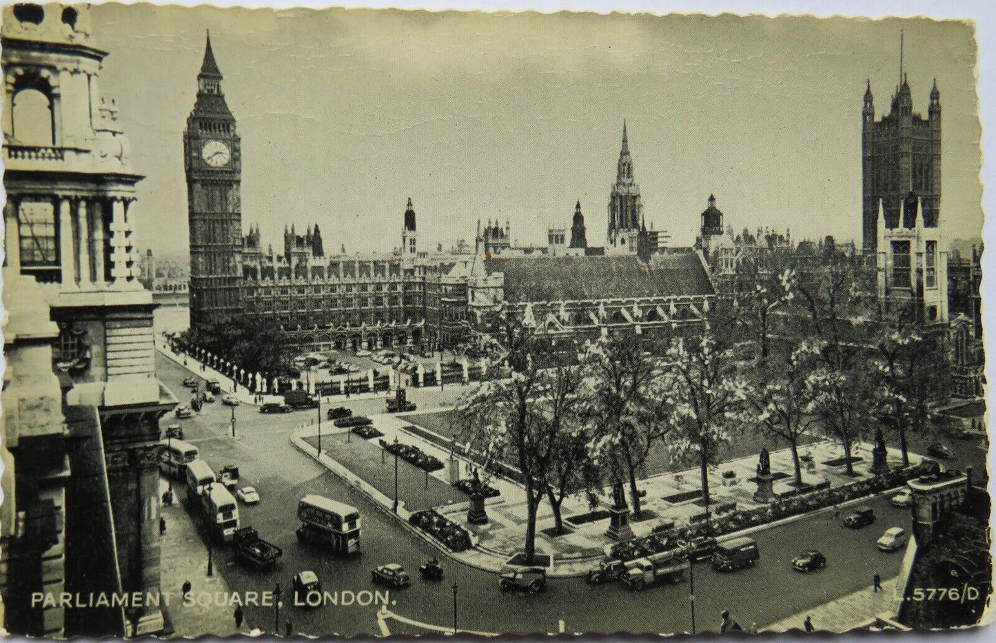 Old Postcard of Parliament Square, London