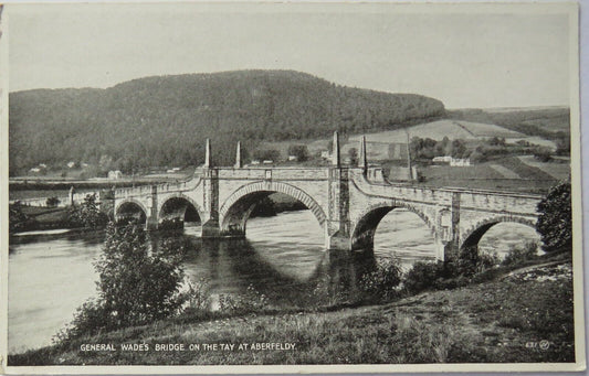 Old Postcard of  General Wade's Bridge On The Tay At Aberfeldy