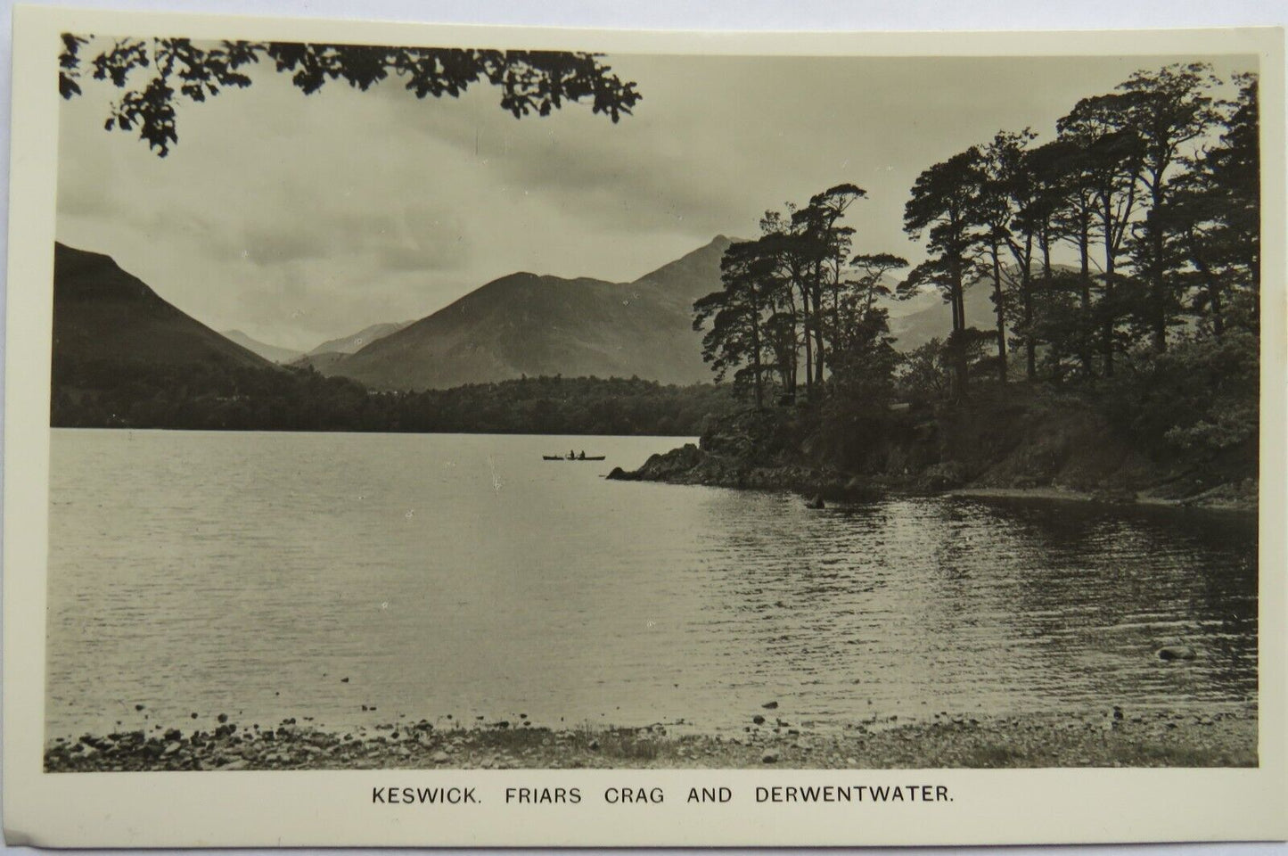 Old Postcard of Keswick.  Friars Crag and Derwentwater