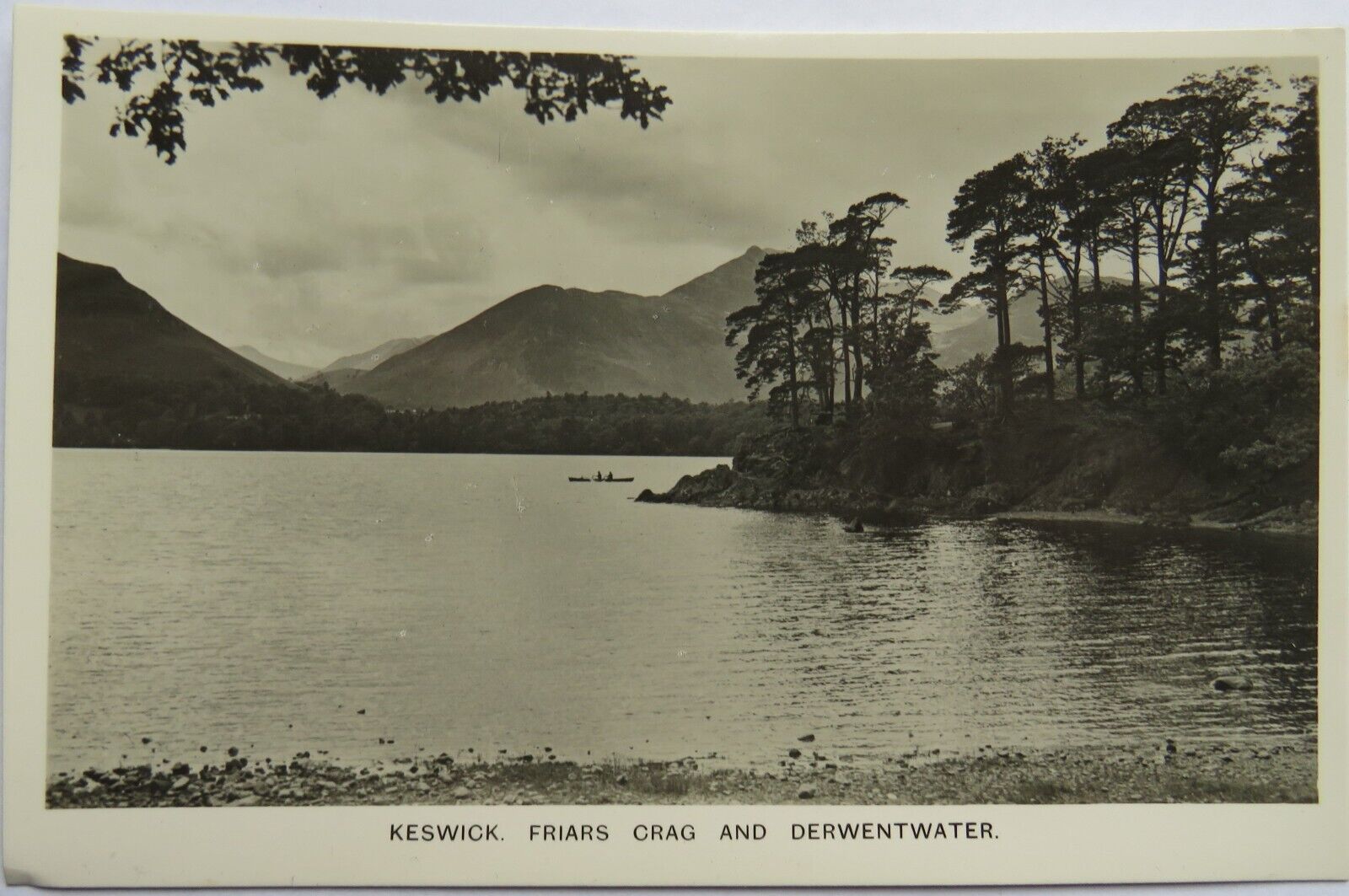Old Postcard of Keswick.  Friars Crag and Derwentwater
