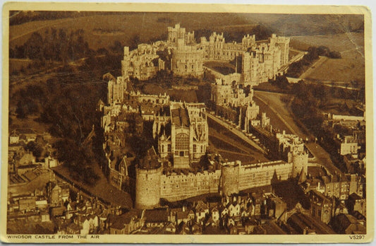 Old Postcard of Windsor Castle from the Air, 1956