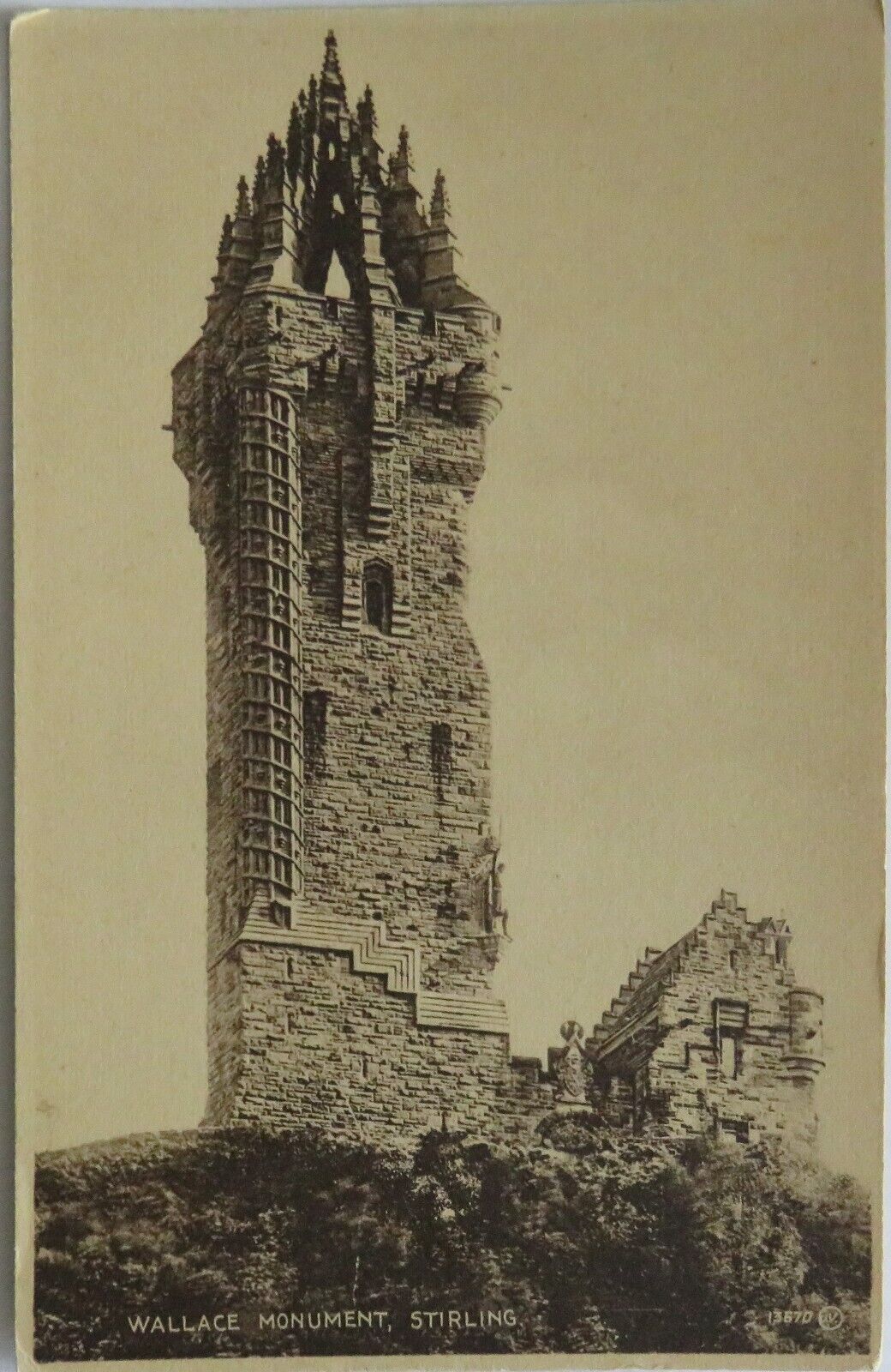 Old Postcard of The Wallace Monument, Stirling - Ref : 1042