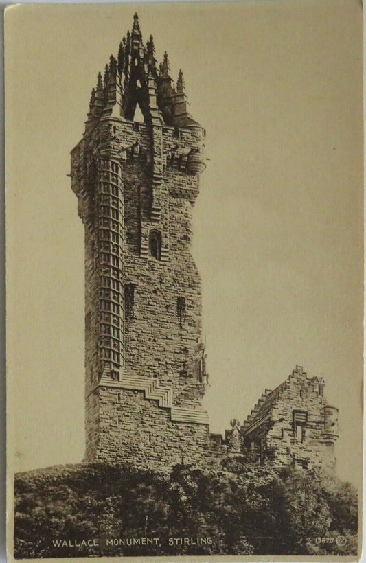 Old Postcard of The Wallace Monument, Stirling - Ref : 1042