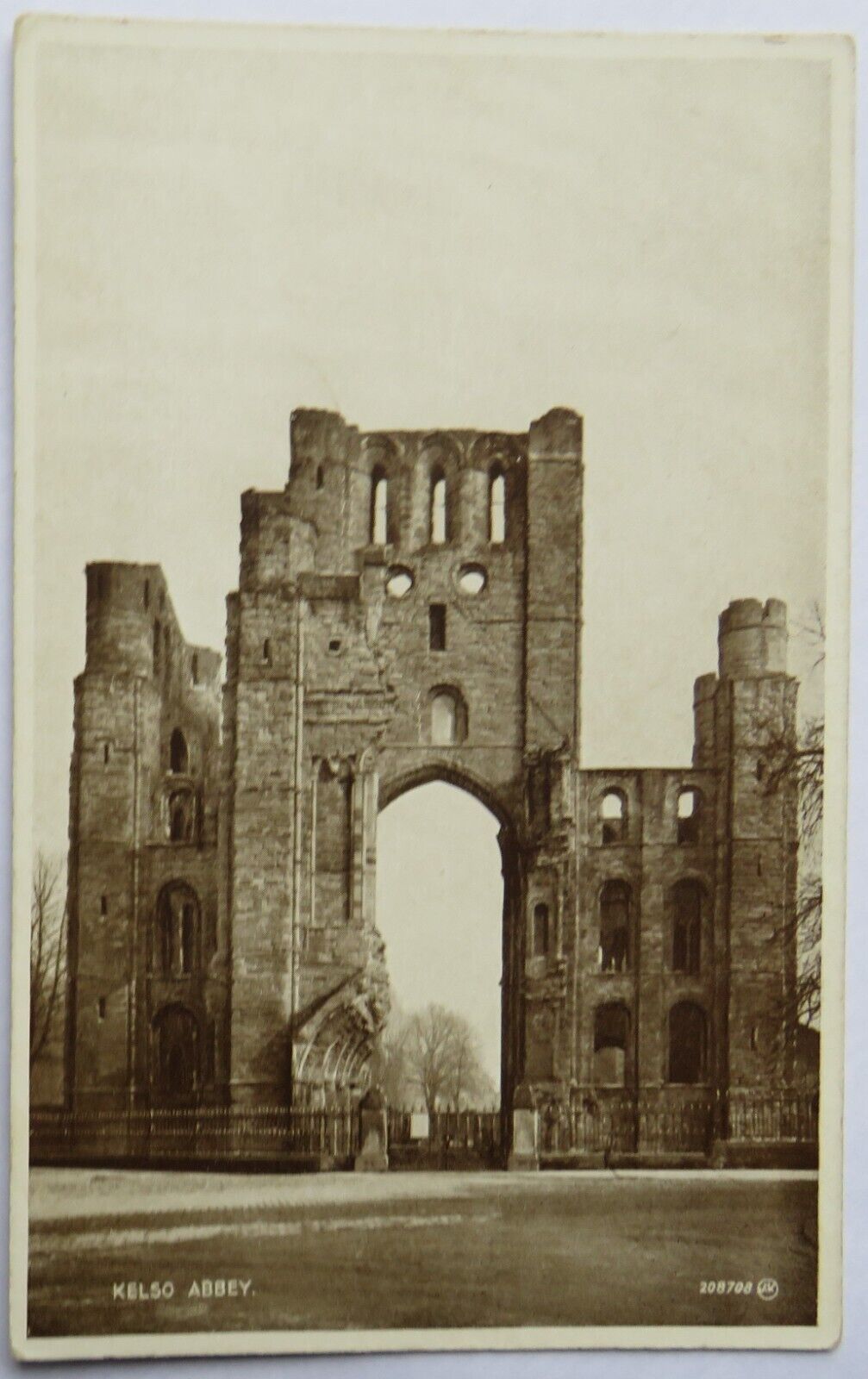 Old Postcard of Kelso Abbey