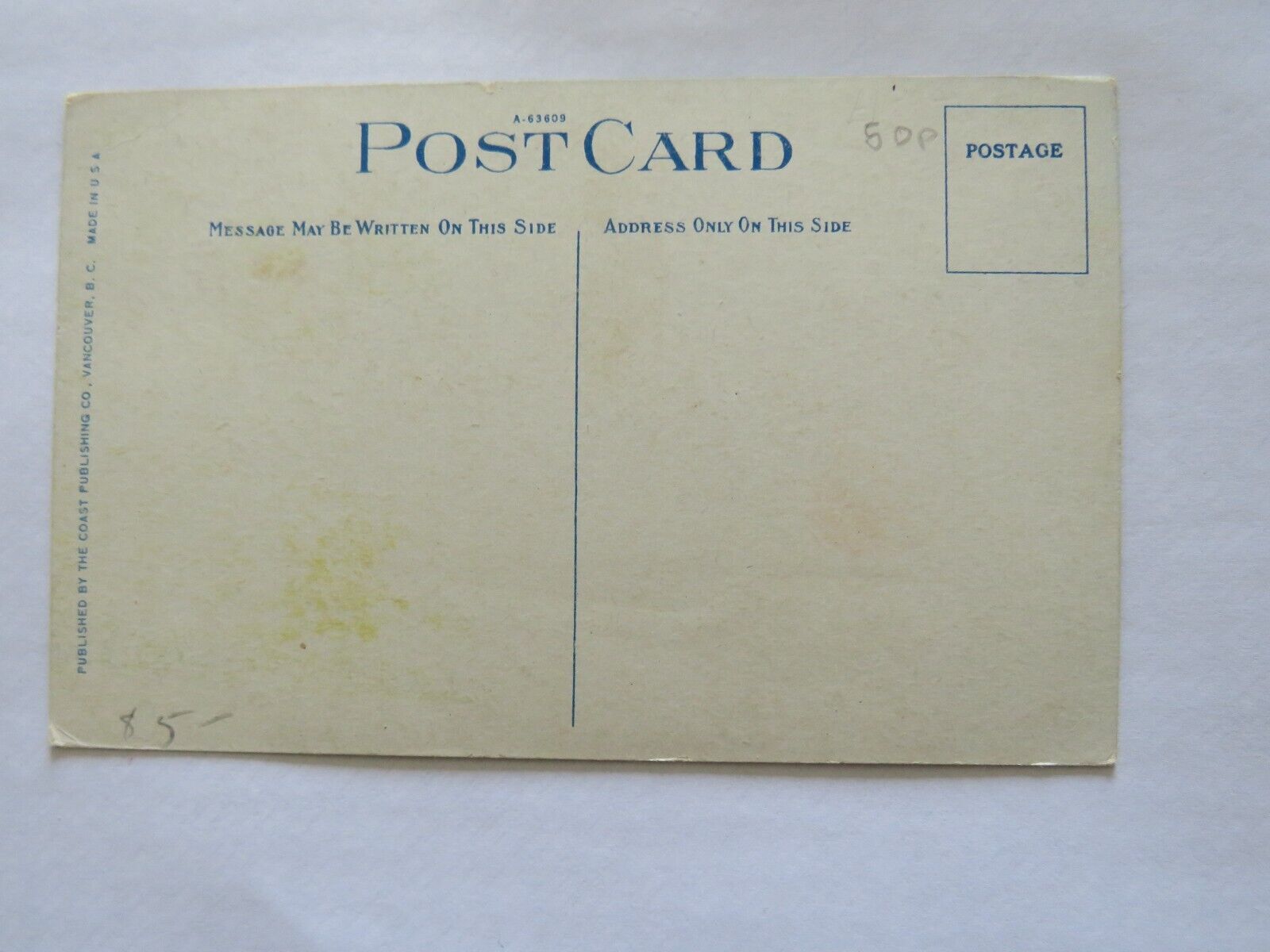 Old Postcard of Grounds of the W.J.Pendray Residence Victoria, BC - Ref : 1008
